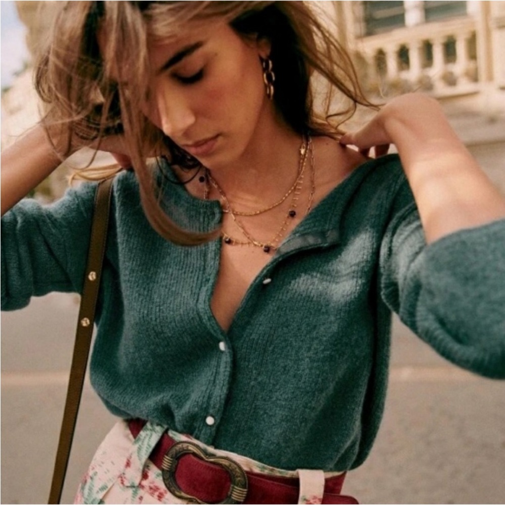 Sézane Gaspard jumper in Sage